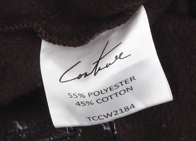 Couture Womens Brown Jogger Fleece Activewear Trousers Size 10