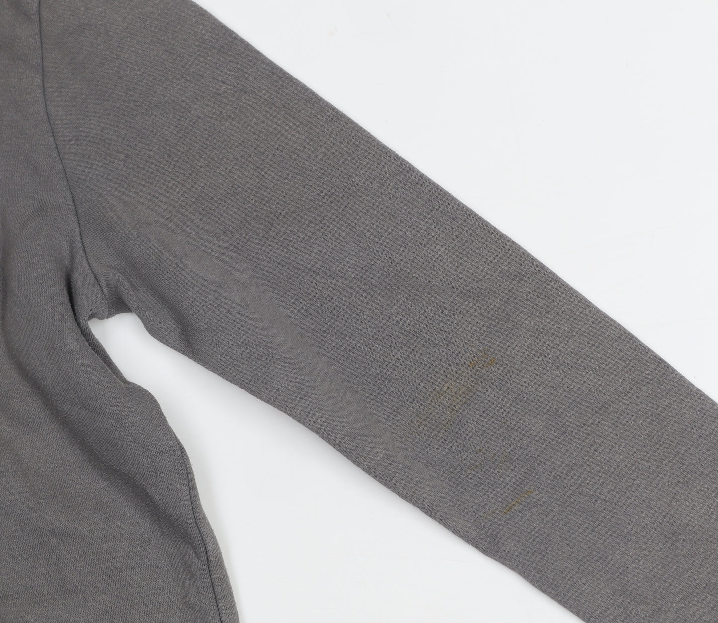 Adidas Boys Grey Pullover Hoodie 12 Years Cotton Blend Logo Casual