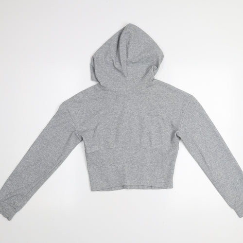 By Swan Women’s Grey Pullover Cropped Hoodie Size S