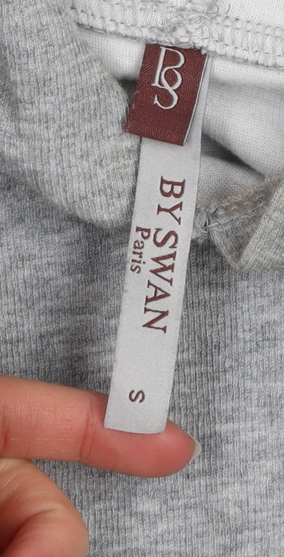 By Swan Women’s Grey Pullover Cropped Hoodie Size S