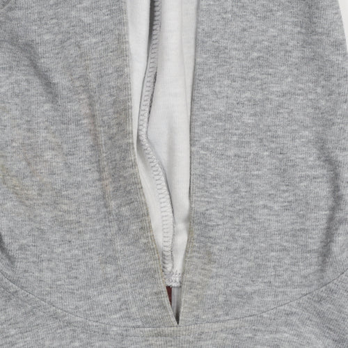 By Swan Women’s Grey Pullover Cropped Hoodie Size S