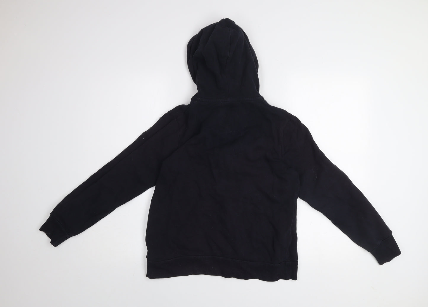 Maine New England Women Black Full Zip Hoodie Size 12 Cotton Lined