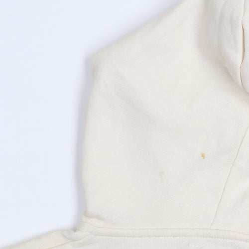PrettyLittleThing Women's Beige Full Zip Hoodie Size S Cotton Blend