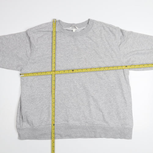 H&M Mama Women's Grey XL Pullover Sweatshirt - Soft Cotton Blend