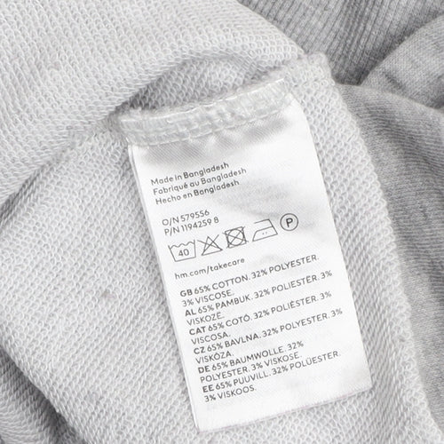 H&M Mama Women's Grey XL Pullover Sweatshirt - Soft Cotton Blend