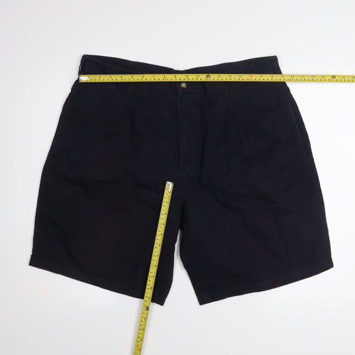 St. Bernard Men's Blue Chino Shorts Size 40 Regular Fit Casual Cotton