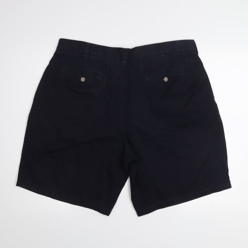 St. Bernard Men's Blue Chino Shorts Size 40 Regular Fit Casual Cotton