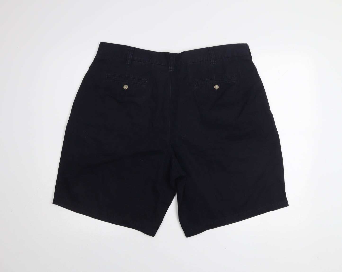 St. Bernard Men's Blue Chino Shorts Size 40 Regular Fit Casual Cotton