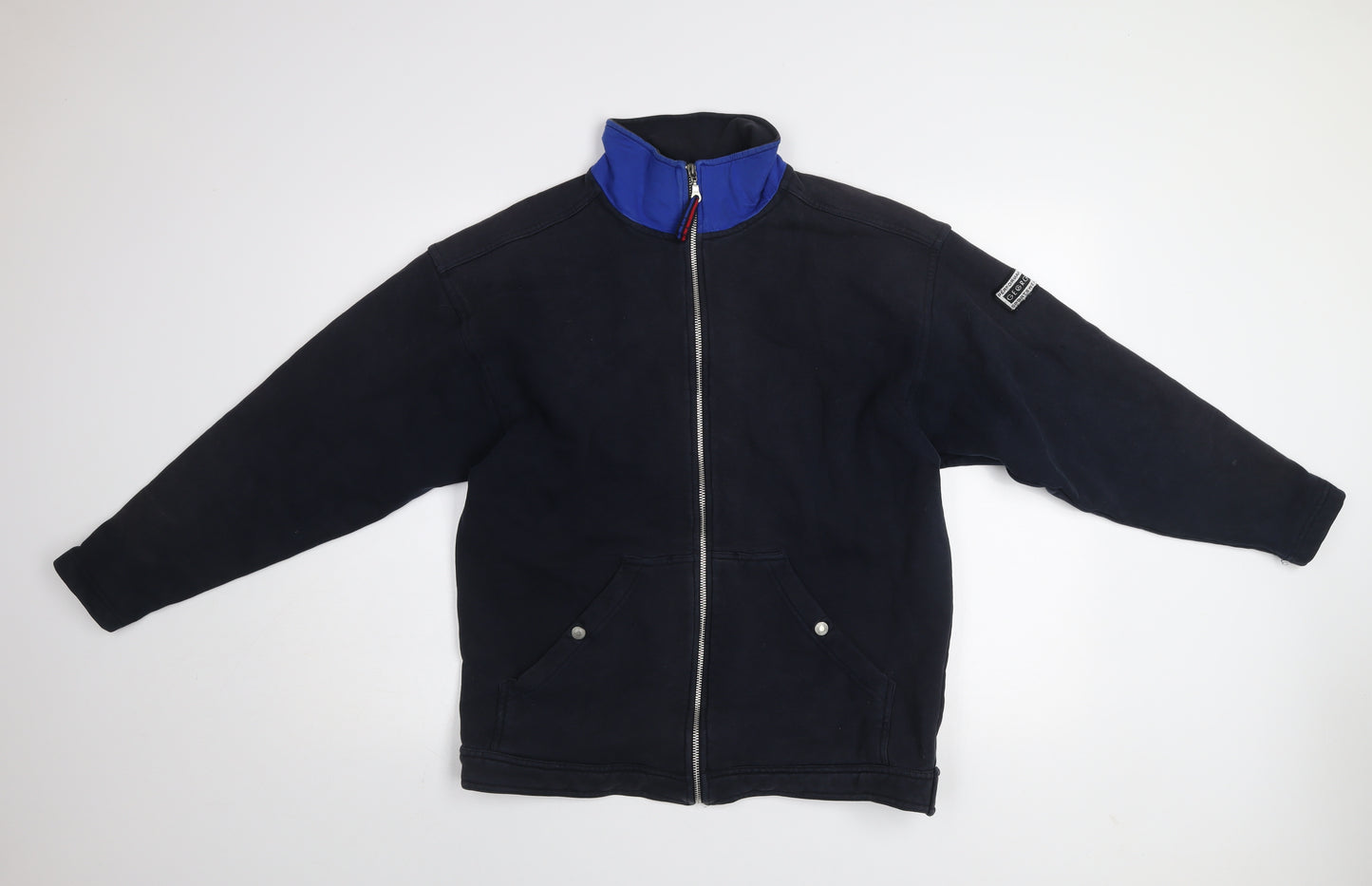 George Men’s Blue Mid-Length Cotton Blend Full Zip Casual Jacket M