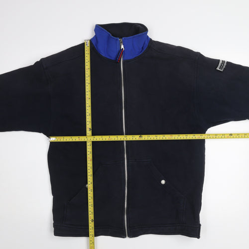 George Men’s Blue Mid-Length Cotton Blend Full Zip Casual Jacket M