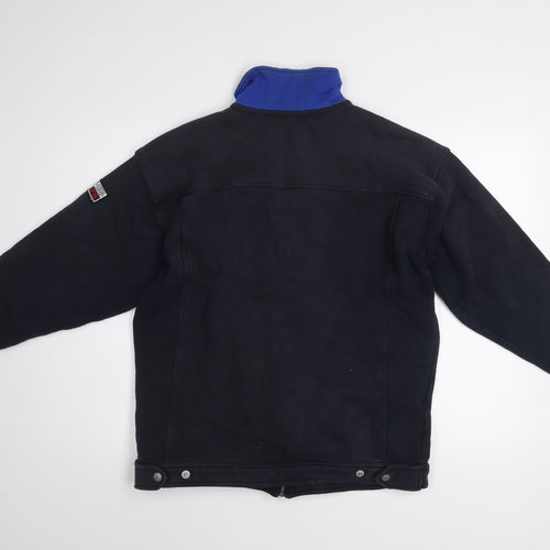 George Men’s Blue Mid-Length Cotton Blend Full Zip Casual Jacket M