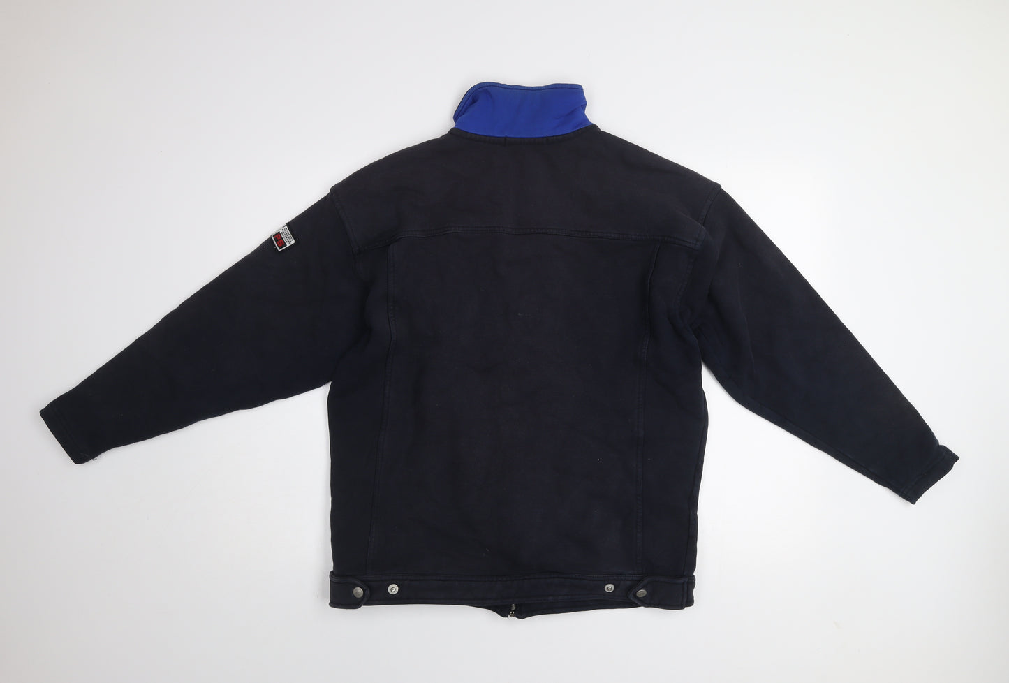 George Men’s Blue Mid-Length Cotton Blend Full Zip Casual Jacket M