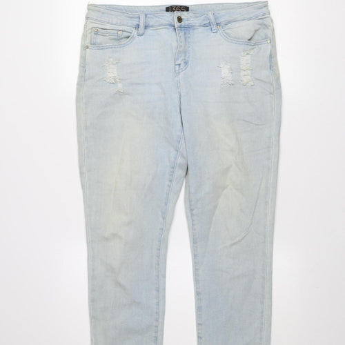 Denim 365 Women's Light Blue Distressed Skinny Jeans Size 12