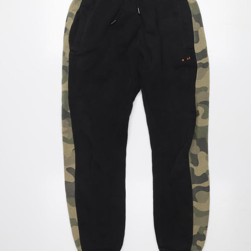 Bench Boys Black Camouflage Jogger Trousers 13-14 Years Regular Fit