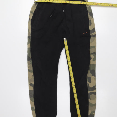 Bench Boys Black Camouflage Jogger Trousers 13-14 Years Regular Fit