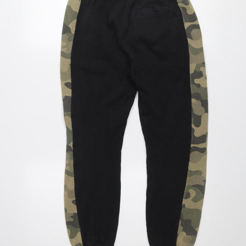 Bench Boys Black Camouflage Jogger Trousers 13-14 Years Regular Fit