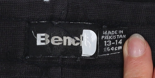Bench Boys Black Camouflage Jogger Trousers 13-14 Years Regular Fit