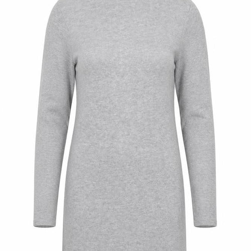 Great Plains Women Grey Size 10 Bodycon Knit Turtleneck Dress