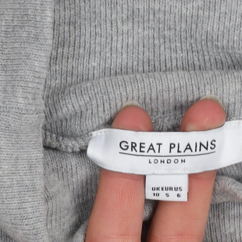 Great Plains Women Grey Size 10 Bodycon Knit Turtleneck Dress