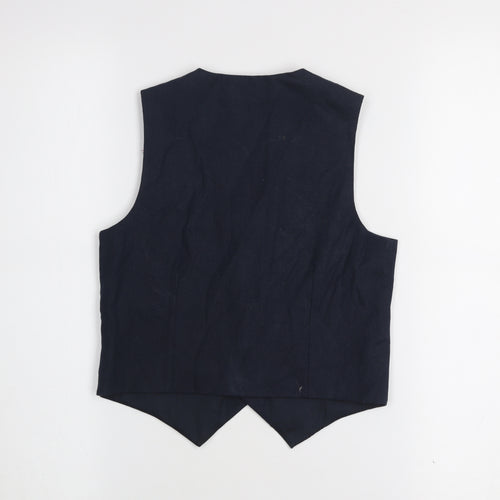 Pepperts! Boys Blue Formal Waistcoat 8-9 Years Cotton Blend Tuxedo Style