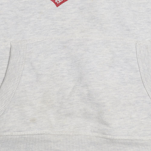 Superdry Heritage Grey Hoodie Women UK 8 Pullover Cotton Blend Casual