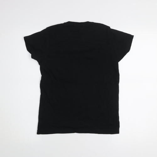 Superdry Boys Black Logo Cotton T-Shirt Size 170 Regular Fit Casual Top