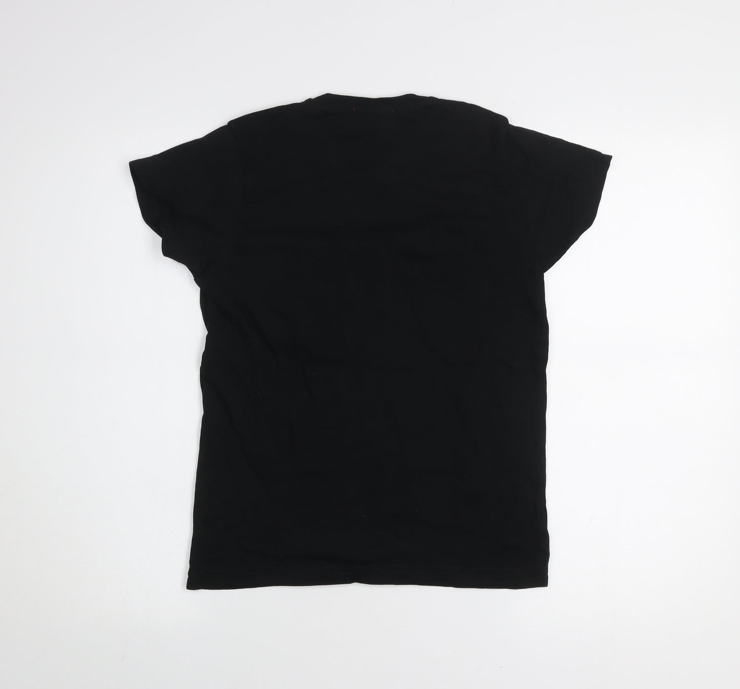 Superdry Boys Black Logo Cotton T-Shirt Size 170 Regular Fit Casual Top