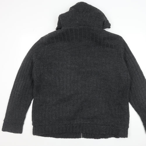 Cherokee Men's Grey Knit Hooded Full Zip Jacket 2XL Regular