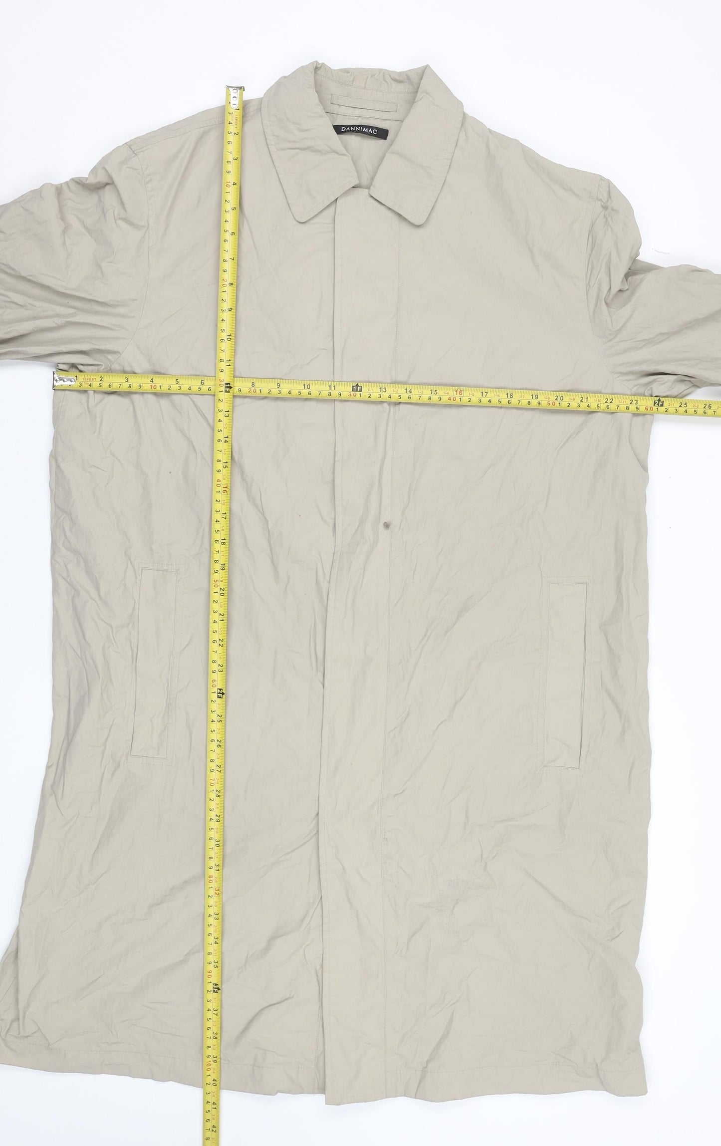 Dannimac Men's Beige S Long Waterproof Rain Coat