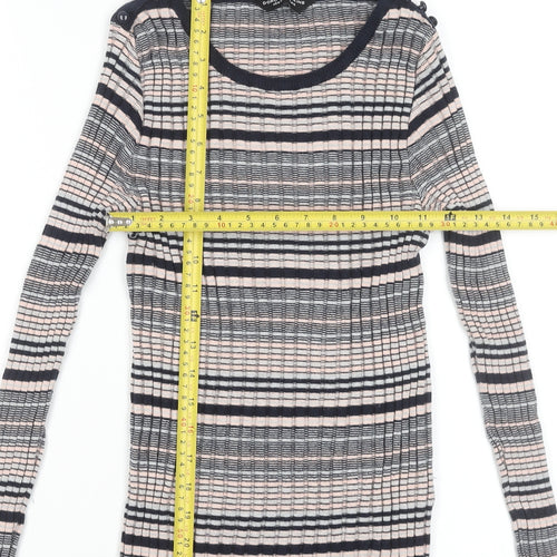 Dorothy Perkins Women’s Multicoloured Stripe Slim Fit Knit Jumper Size 12