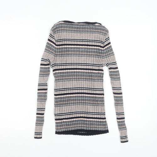 Dorothy Perkins Women’s Multicoloured Stripe Slim Fit Knit Jumper Size 12