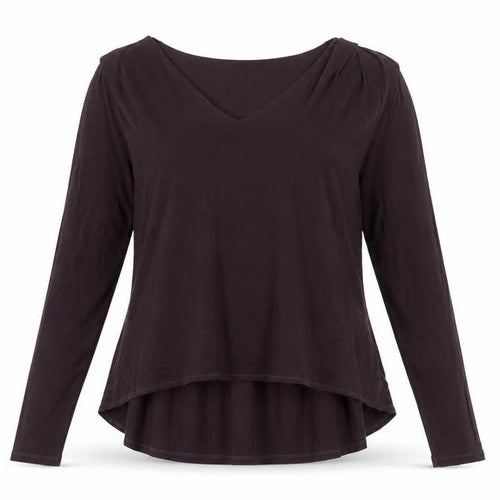 Phase Eight Women's Purple V-Neck Long Sleeve Jersey Blouse Size 12