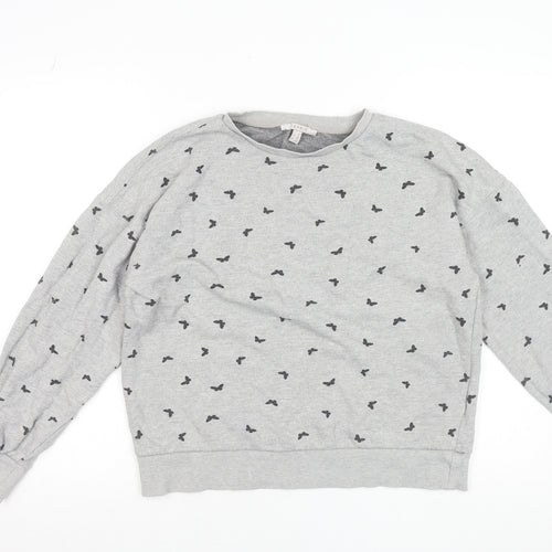 Esprit Womens Grey Butterfly Print XL Sweatshirt
