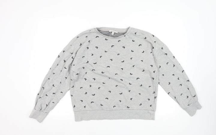 Esprit Womens Grey Butterfly Print XL Sweatshirt