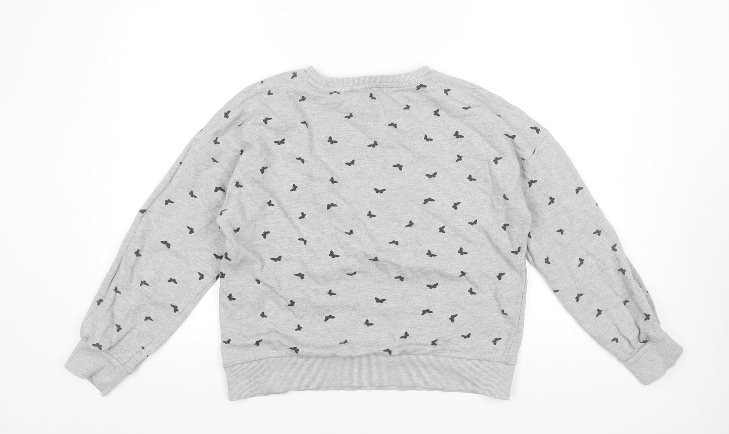 Esprit Womens Grey Butterfly Print XL Sweatshirt
