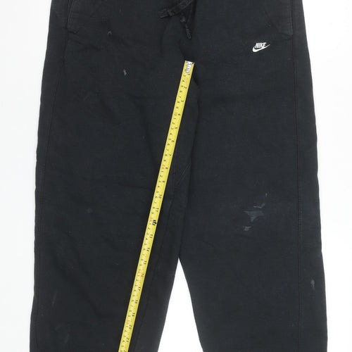 Nike Men's Black Fleece Jogger Trousers Size L Casual Sportswear