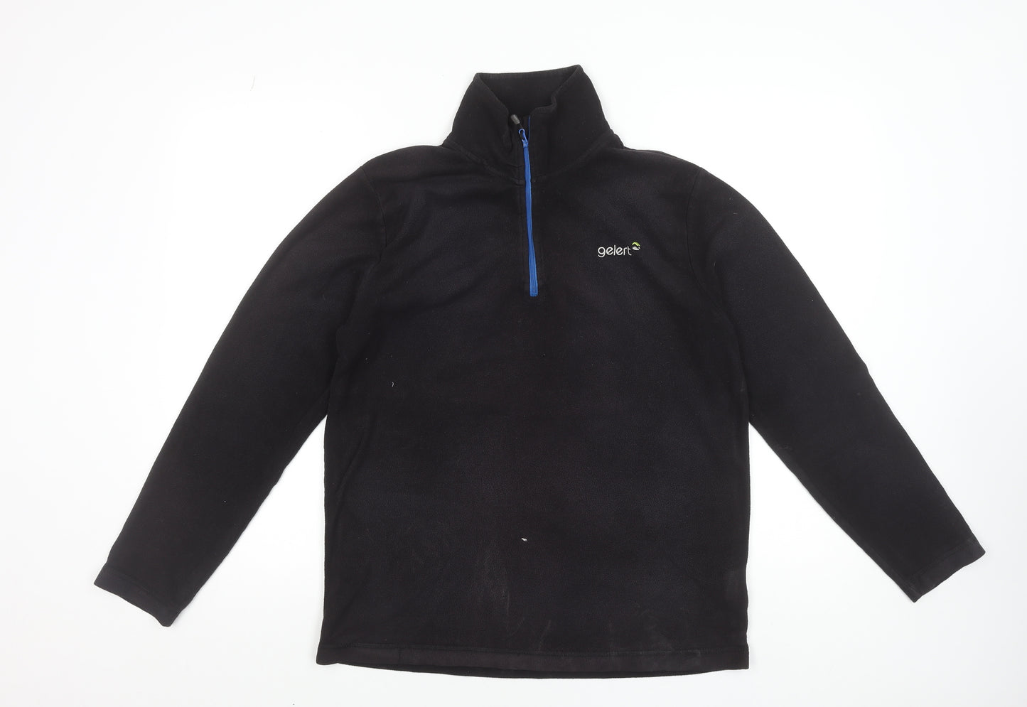 Gelert Mens Black Fleece 1/4 Zip High Neck Sweatshirt L