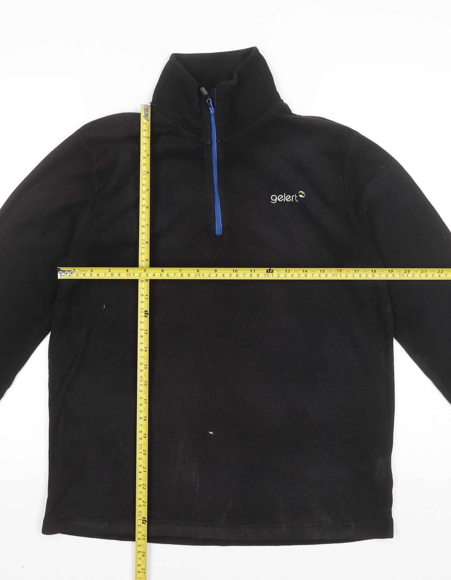 Gelert Mens Black Fleece 1/4 Zip High Neck Sweatshirt L