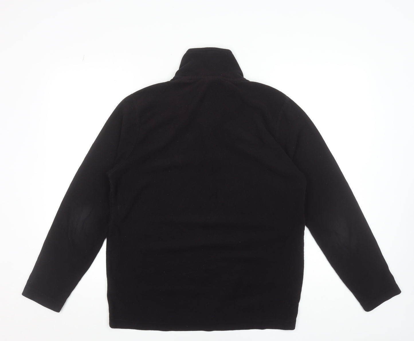 Gelert Mens Black Fleece 1/4 Zip High Neck Sweatshirt L