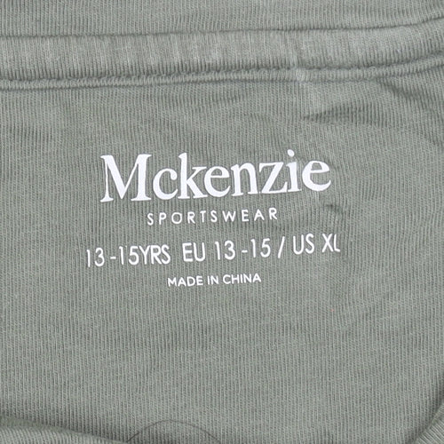 McKenzie Boys Green Sportswear T-Shirt 13-15 Years Cotton Short Sleeve