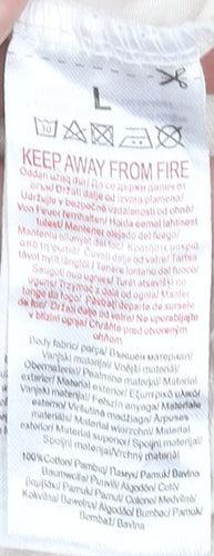 Disney Lady and the Tramp Beige Long Sleeve Nightshirt Women L Cotton