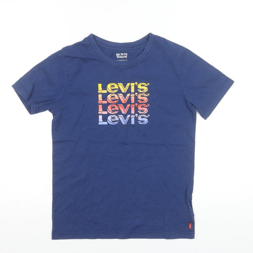Levi's Boys Blue Logo Graphic Short Sleeve Cotton T-Shirt 12 Years