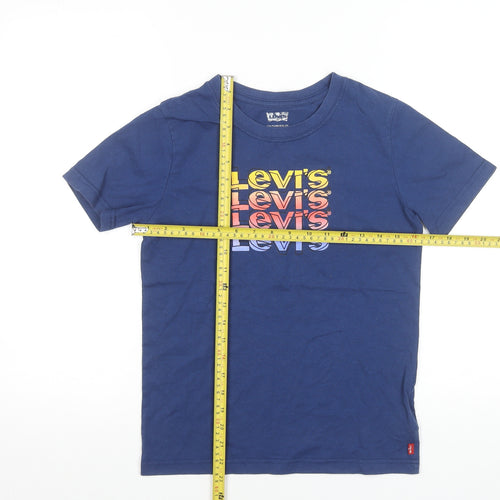 Levi's Boys Blue Logo Graphic Short Sleeve Cotton T-Shirt 12 Years