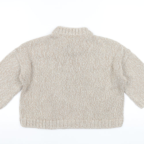 Marks and Spencer Autograph Women’s Beige High Neck Pullover Jumper Size 8
