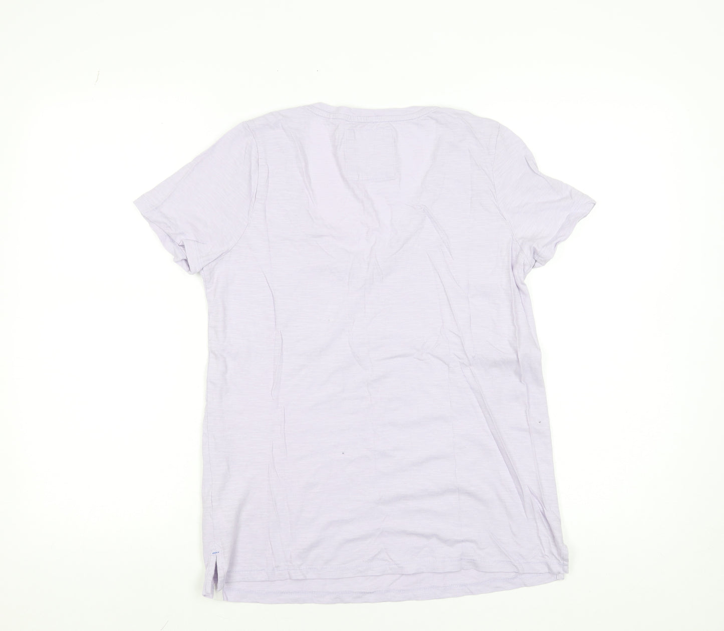 FatFace Women's Purple V-Neck Short Sleeve Cotton T-Shirt Size 6