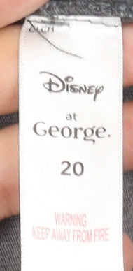 Disney at George Women’s Grey Mickey Mouse Cotton T-Shirt Size 20