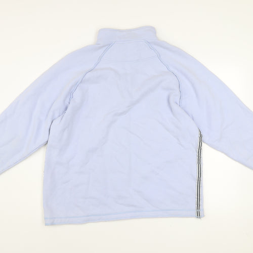Crew Clothing Men’s Blue 1/2 Zip Cotton Sweatshirt Size L