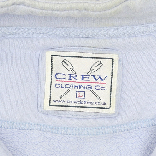 Crew Clothing Men’s Blue 1/2 Zip Cotton Sweatshirt Size L