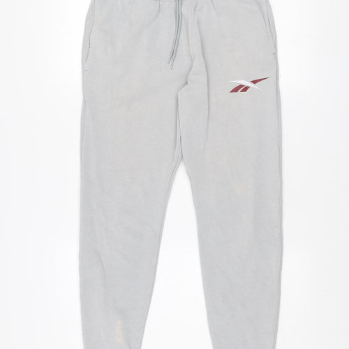 Reebok Women’s Grey Jogger Sweatpants M Regular Fit Cotton Blend