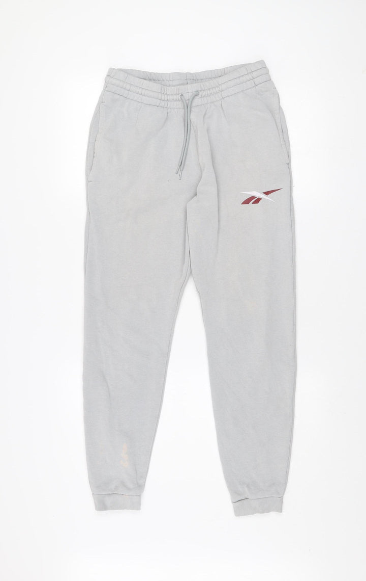 Reebok Women’s Grey Jogger Sweatpants M Regular Fit Cotton Blend